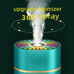 6571 Humidifiers For Bedroom, Small Humidifier With Colourful Light Effect, Mini Desk / Car Humidifier with Colourful Light