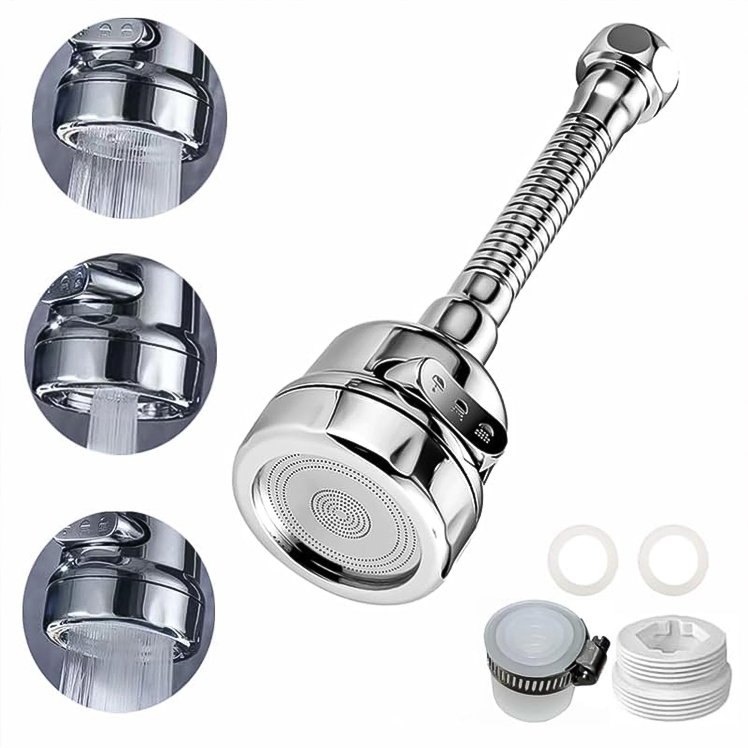 Stainless Steel Water Faucet Sprayer Head (1 Pc / 7 Inch)