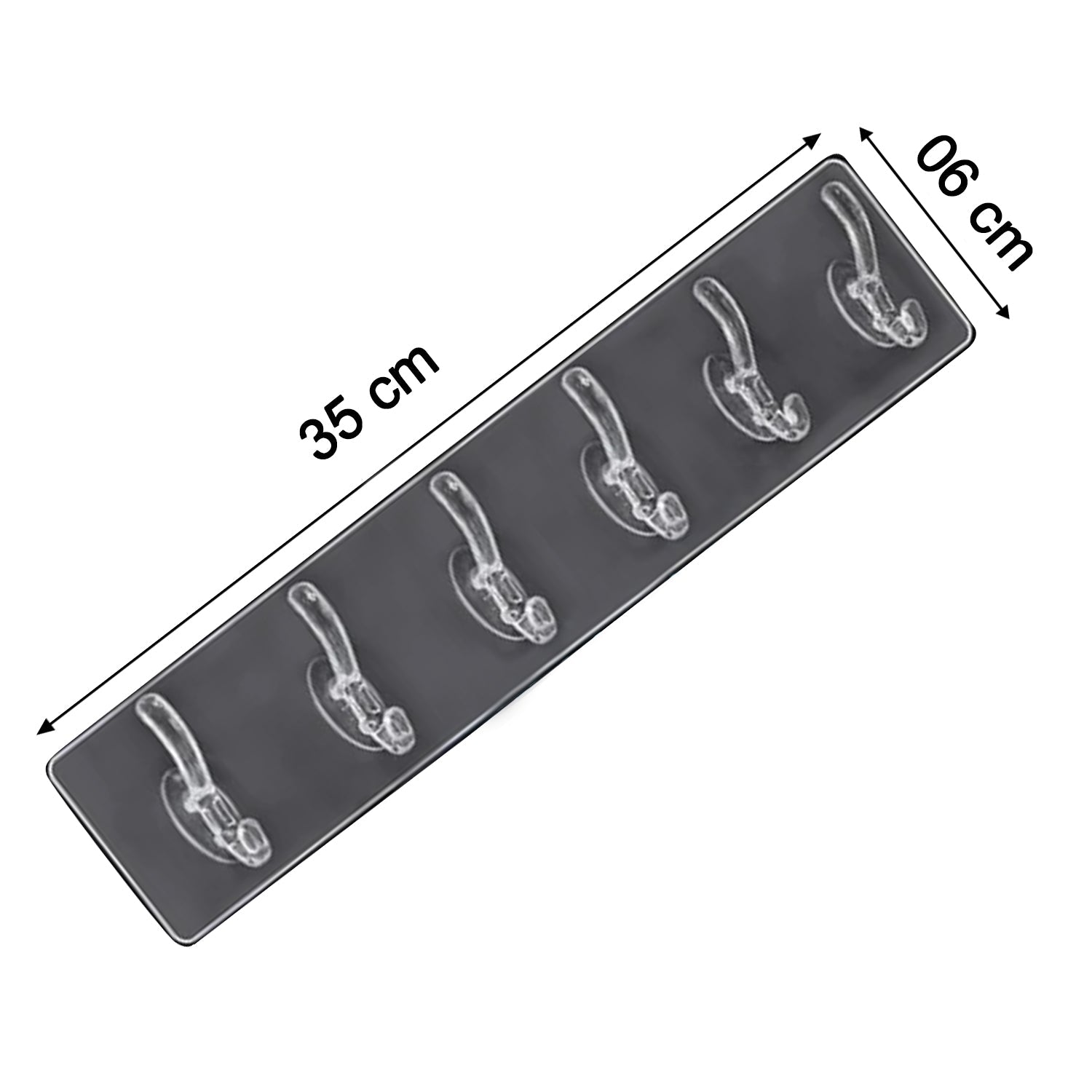 4654 Adhesive Transparent Heavy Duty Wall Hook DeoDap