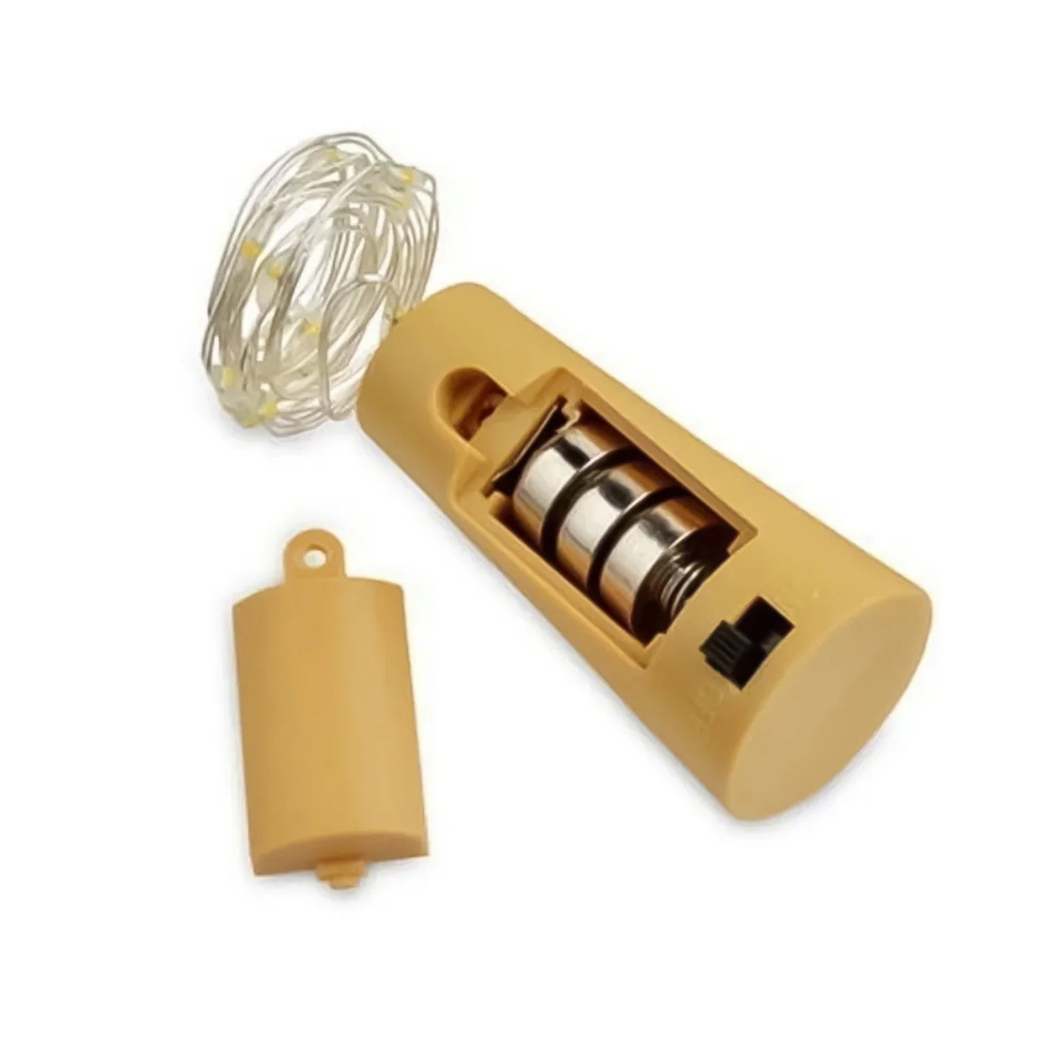 Wine Bottle Cork String Light | Multi LED / 2M Cable Length Copper Wire Battery Operated (White / 1 Pc)