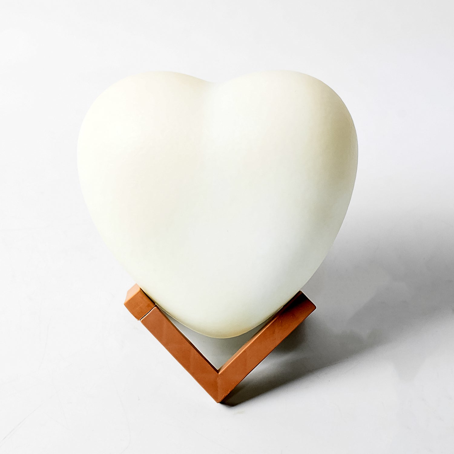 3D Heart Shape Moon Night Lamp with Plastic Stand (13 x12 Cm / 1 Pc)