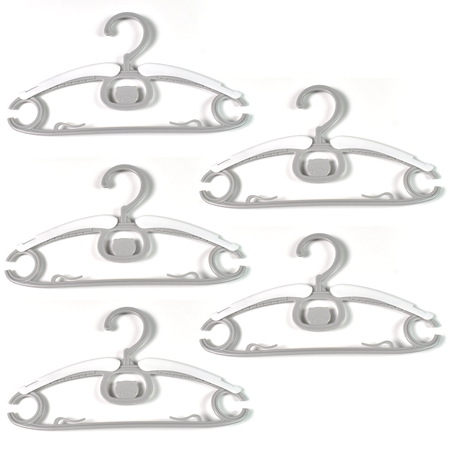 Large Dress Hanger Plastic Adjustable Cloth Hanger (5 pcs Set)