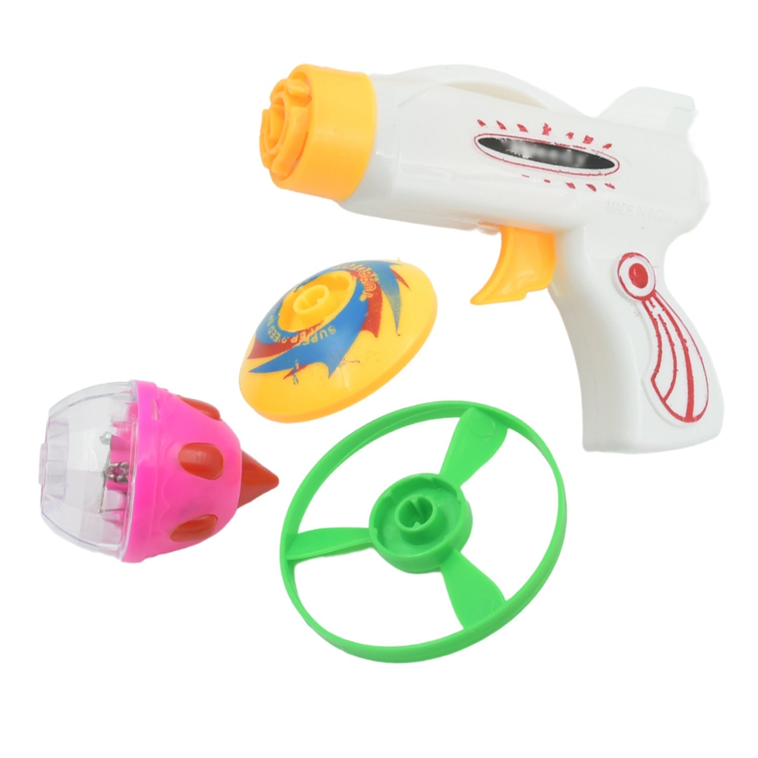 3248 Flash & Sound Super Speed Spinner Gun Set for Kids (Battery Not Included / 1 Pc )