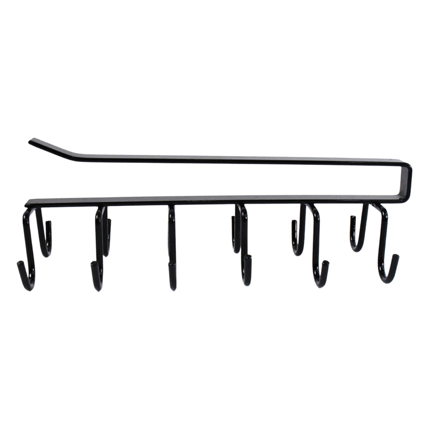 Double-Row Metal cupholder Rack, Multi-Purpose Iron Hanger with 6 Hooks (1 Pc)