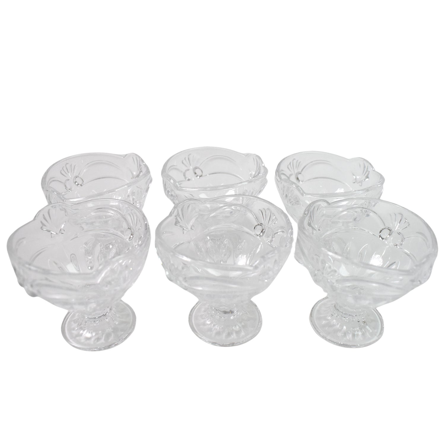 Glass Ice-Cream Cup Set, Home & Kitchen Serving or Dessert Cup (6 Pcs Set)