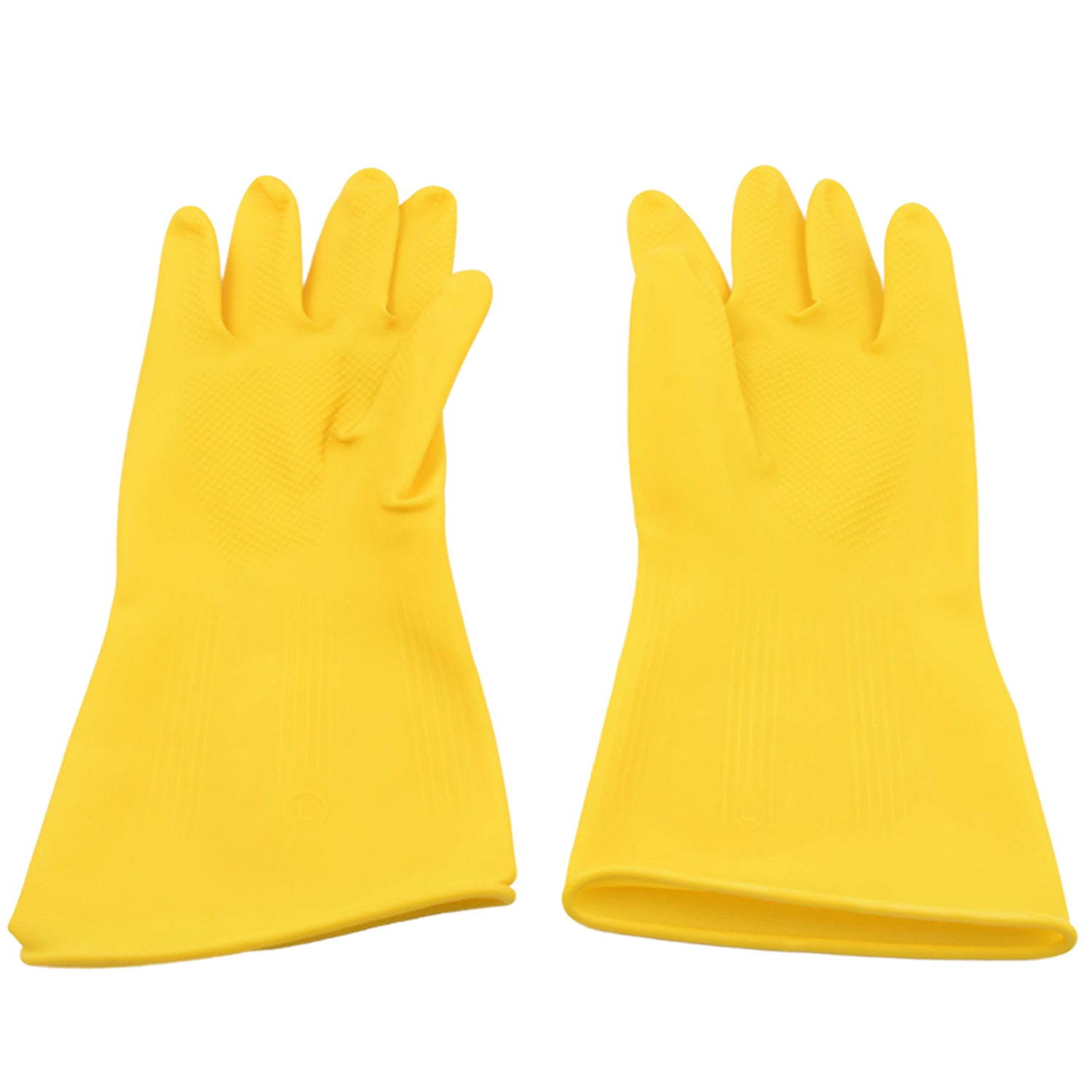 0681 Multipurpose High Grade Rubber Reusable Cleaning Gloves, Reusable Rubber Hand Gloves I Latex Safety Gloves I for Washing I Cleaning Kitchen I Gardening I Sanitation I Wet and Dry Use Gloves (1 Pair 98 Gm)