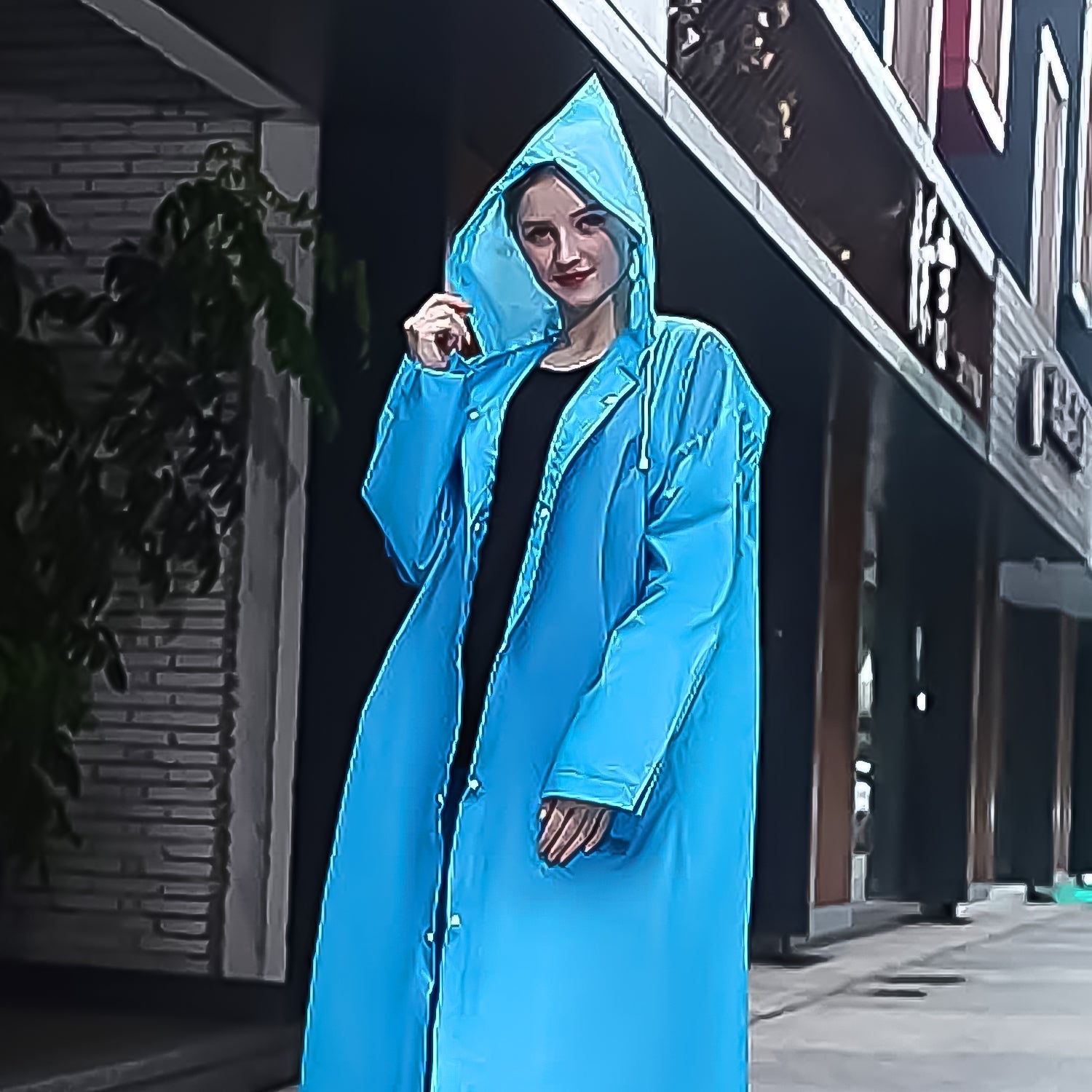 Eva Portable Rain Coat, Waterproof Raincoat (1pc)