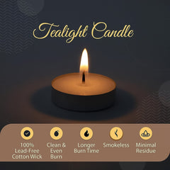 Tealight Candles Set, Smokeless Candles (10 Pcs set)