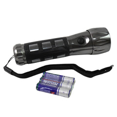 Aluminium Led/Xenon rubber grip Handtourch (3*1.5V AAA batteries / Not Included)