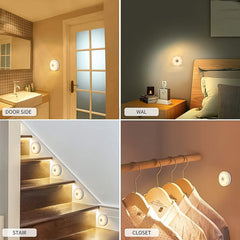 8 LED Night Lights With USB Charging & Double-Sided Adhesive Pads (1 Pc)