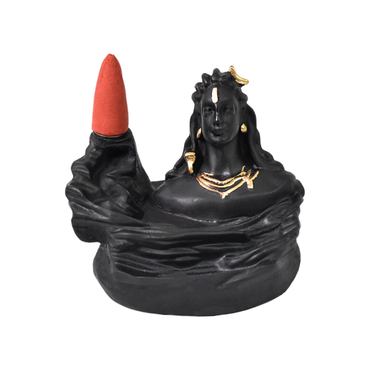 Adiyogi Shiva Backflow Smoke Fountain Incense Holder Burner (1 Pc)