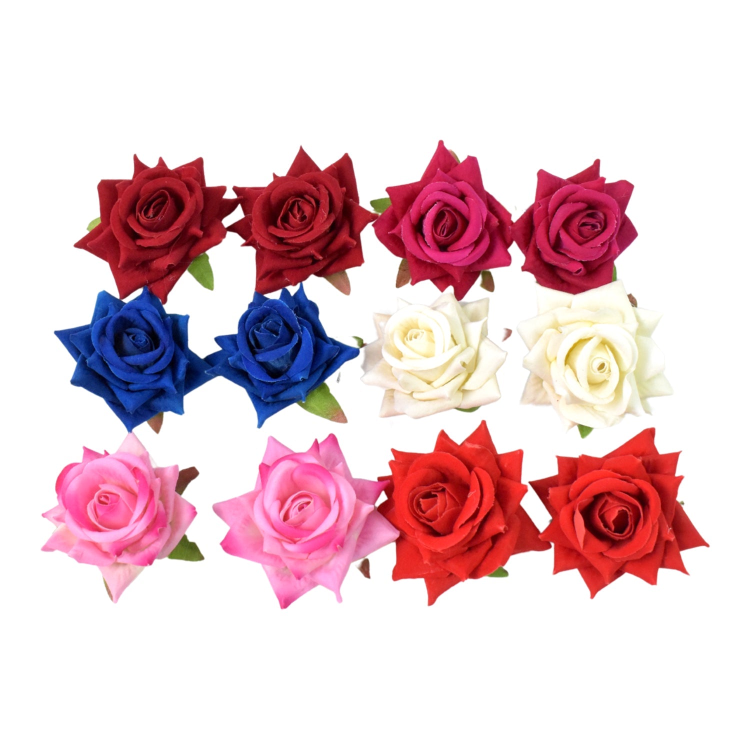 Colourful Flowing Flower Hair Pin (12 Pcs Set / Mix Color)