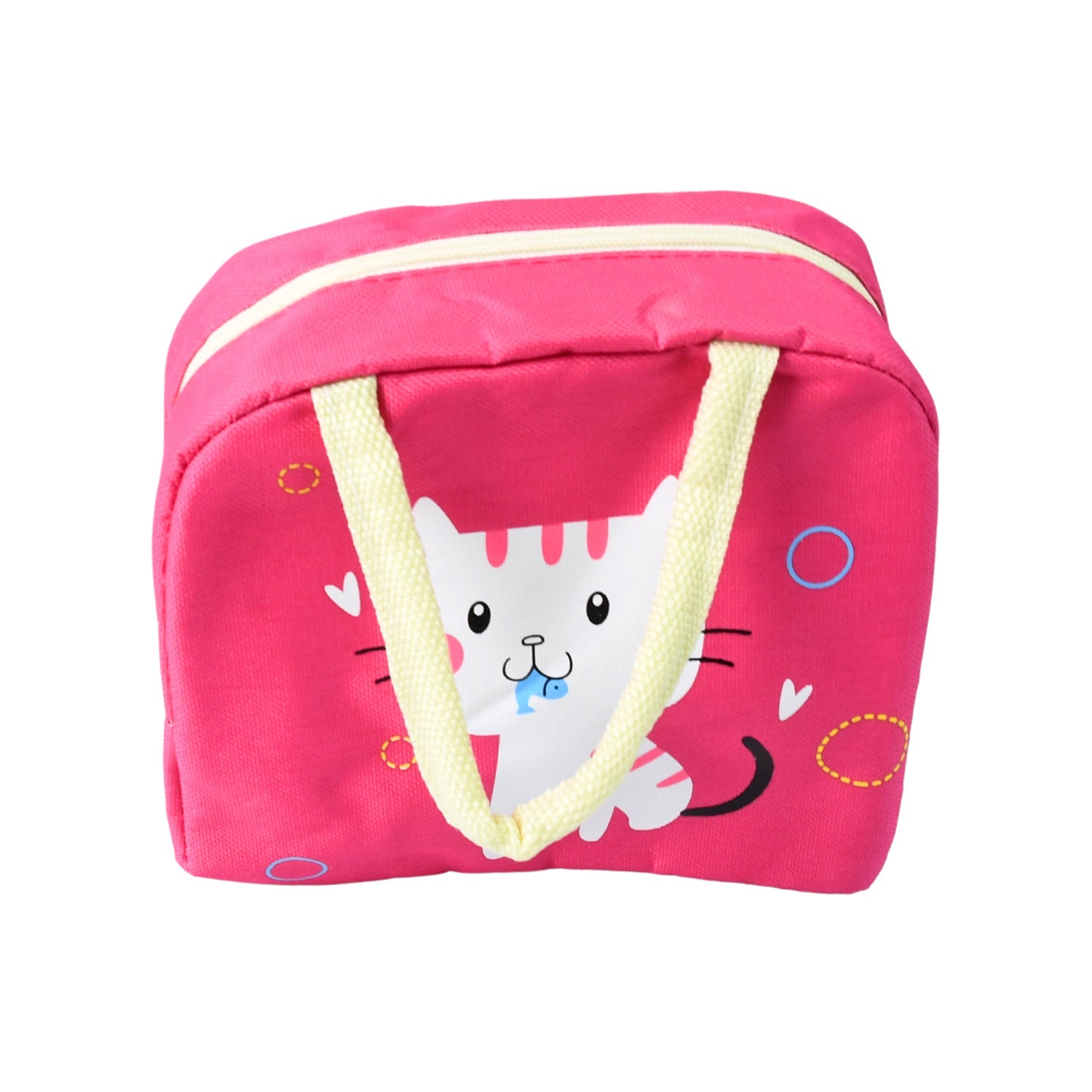 Insulated Lunch Box Bag With Zipper Closer (1 Pc / Mix Color)