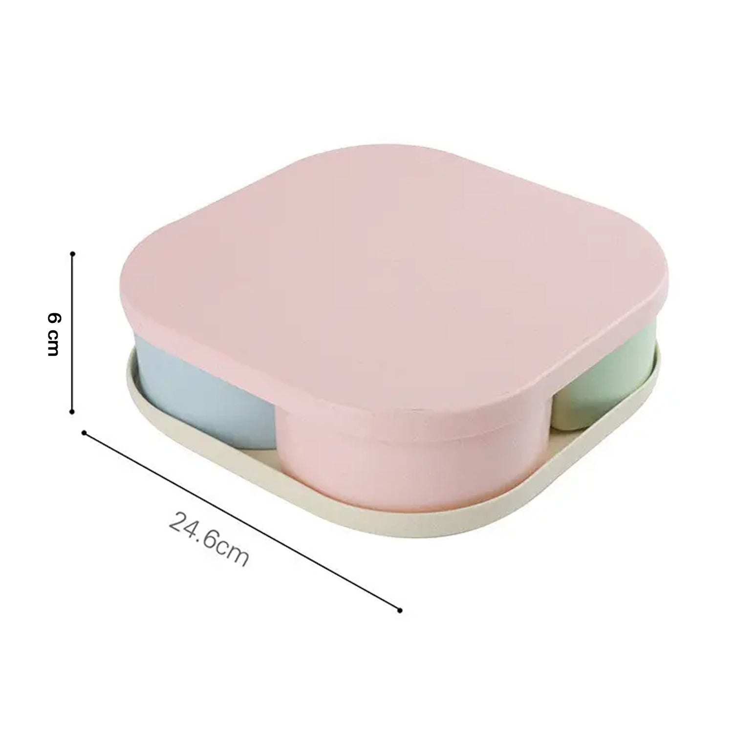 7151 Candy Box Large Capacity Space-saving Compartment Design Creative Divided Food Fruit Plate for Living Roomfruit_candy_box_4comp DeoDap