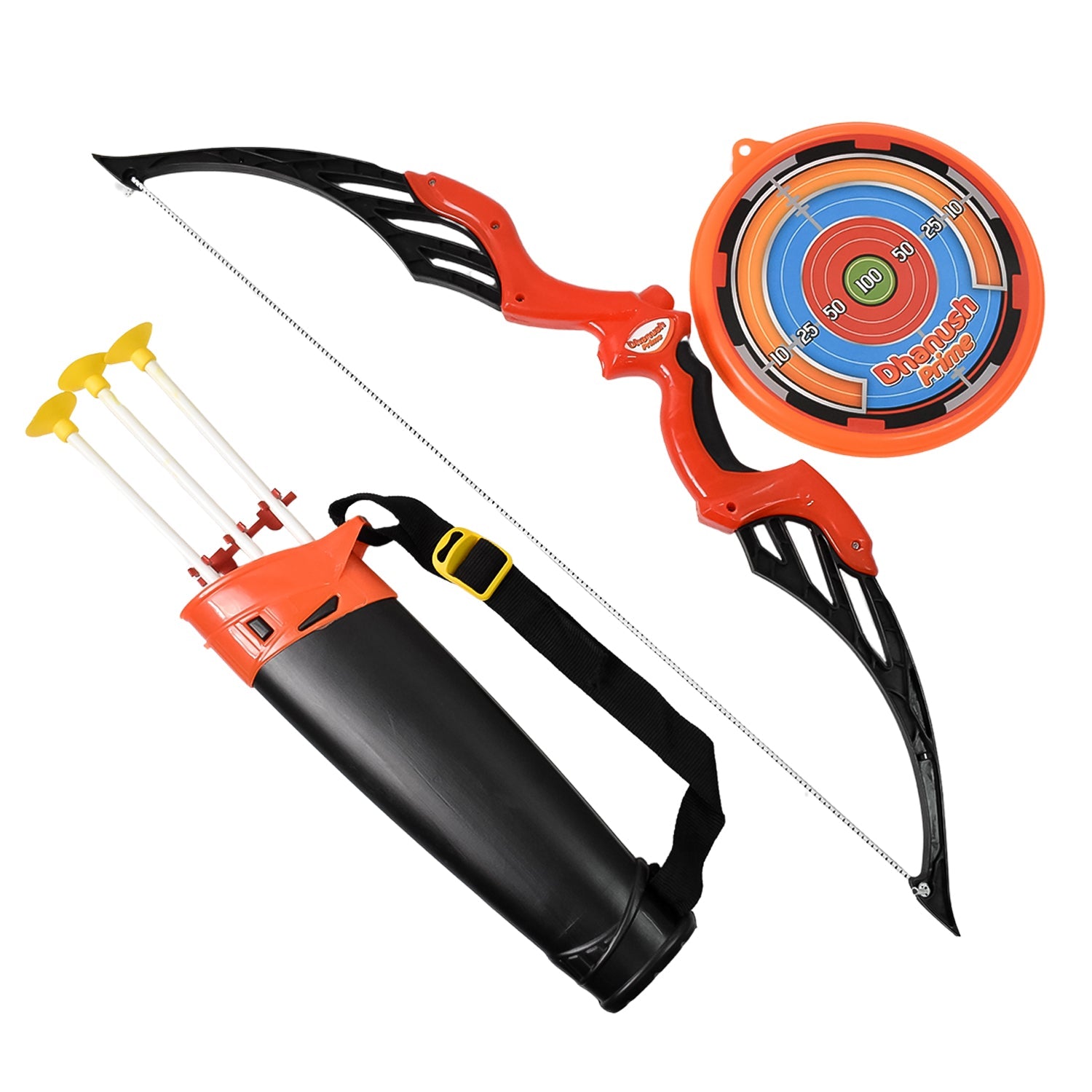 Arrow Big & Archery Toy (1 Dhanush, 3 Arrow, 1 Target, 1 Arrow Holder / 1 Set)