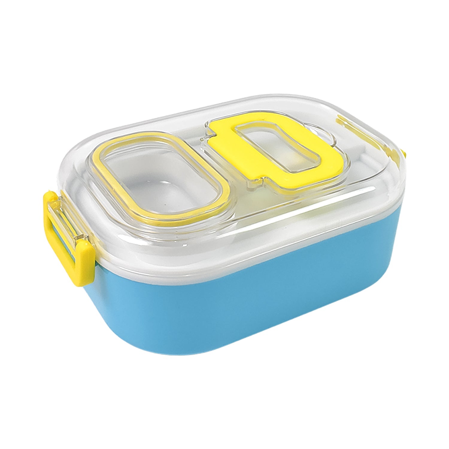 Durable Plastic Lunch box for Kids With 2 in 1 Spoon, Fork (1 Pc)