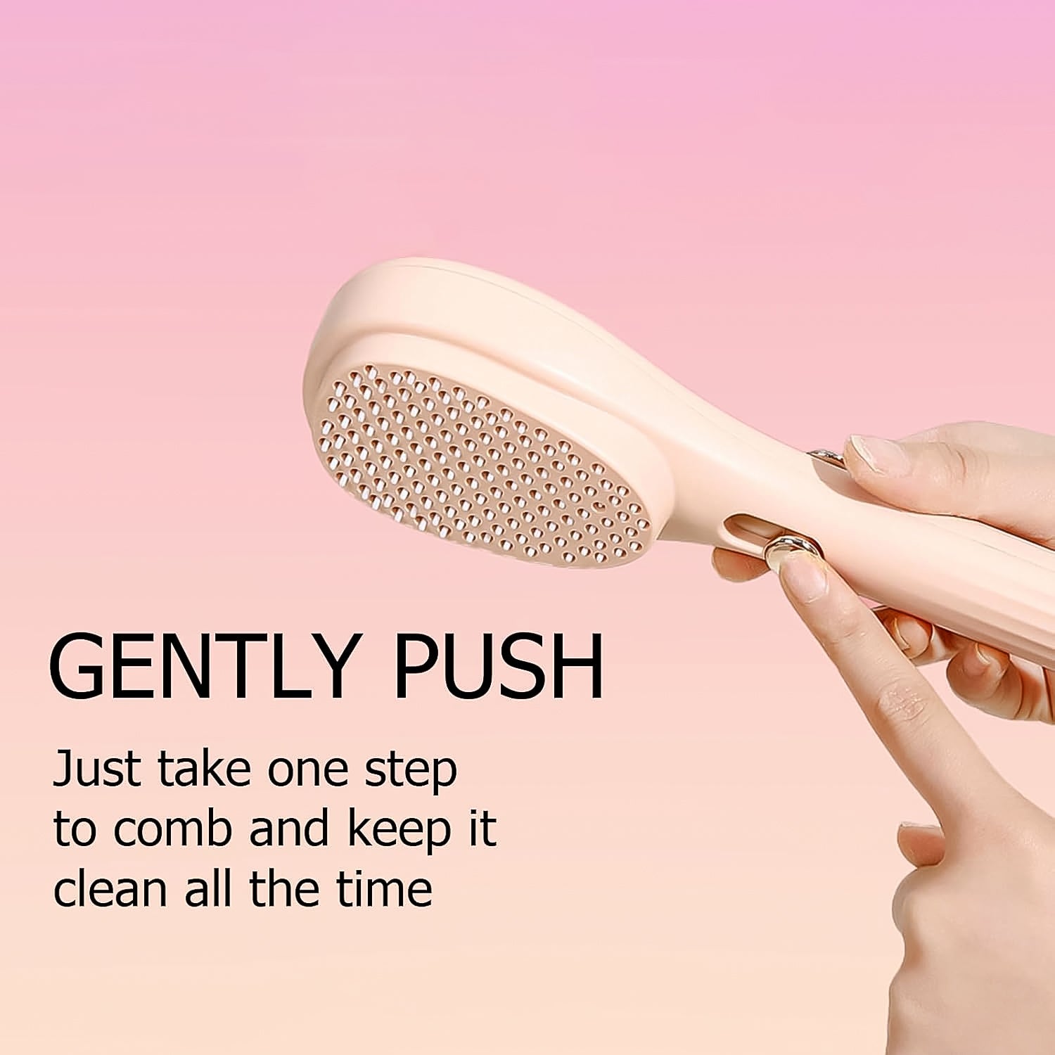 Self-Cleaning Anti-Static Massage Comb (1 Pc)