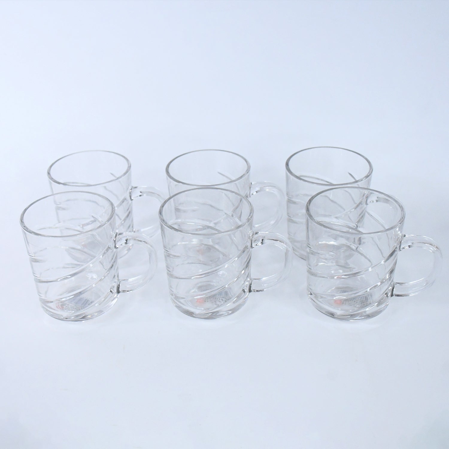 Glass Coffe & Tea Cup / Mug Enjoy Your Drink in Style (6 pcs Set / 220 ML)