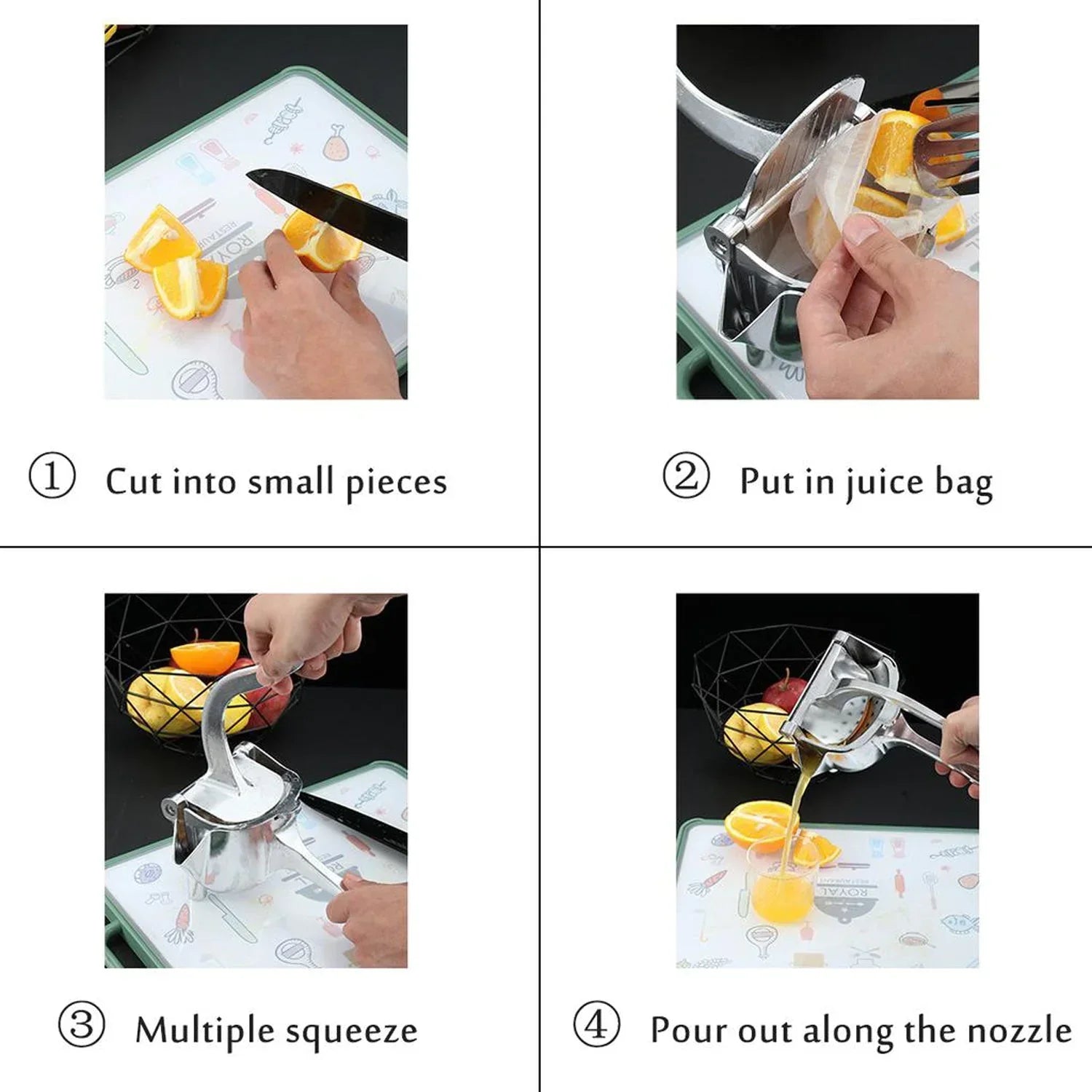 2126  MANUAL ALUMINIUM METAL FRUIT PRESS JUICER