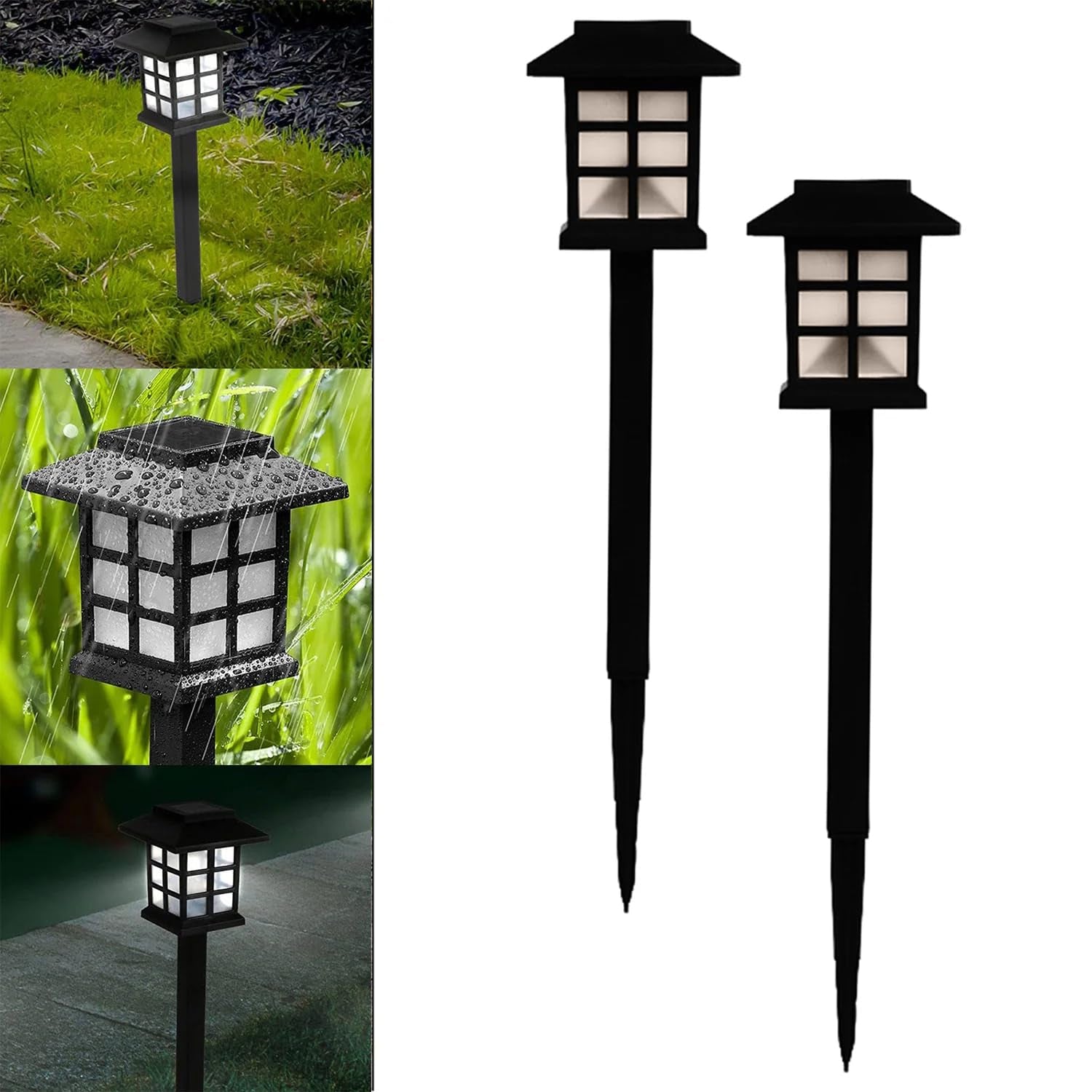 13021 Solar Garden Lights, Outdoor Solar Landscape Lights, Waterproof Outdoor Solar Lights Walkway for Patio, Lawn, Yard, and Landscape (Pack of 2)