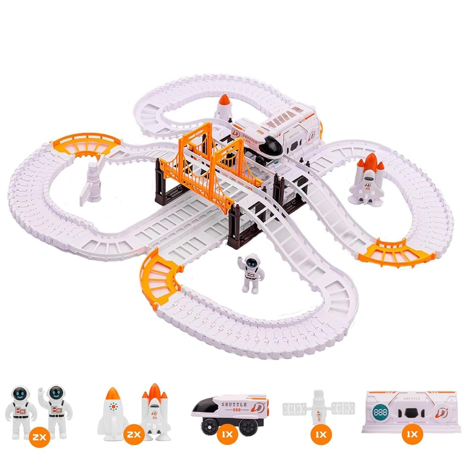 Outer Space Race Track Set for Kids Toys (1 Set)