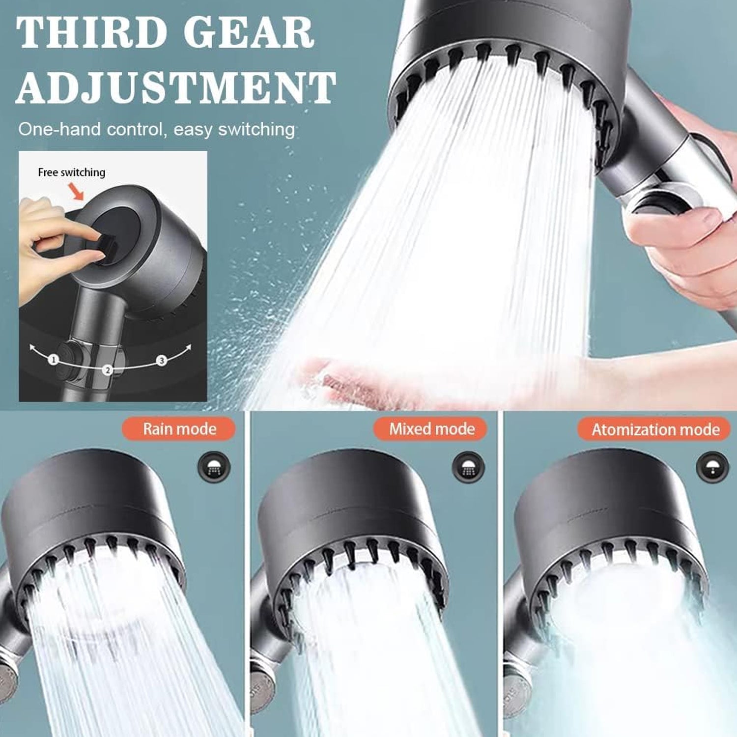 Shower Filter Shower Head, Adjustment Shower Head (3 Modes / 1 Pc)