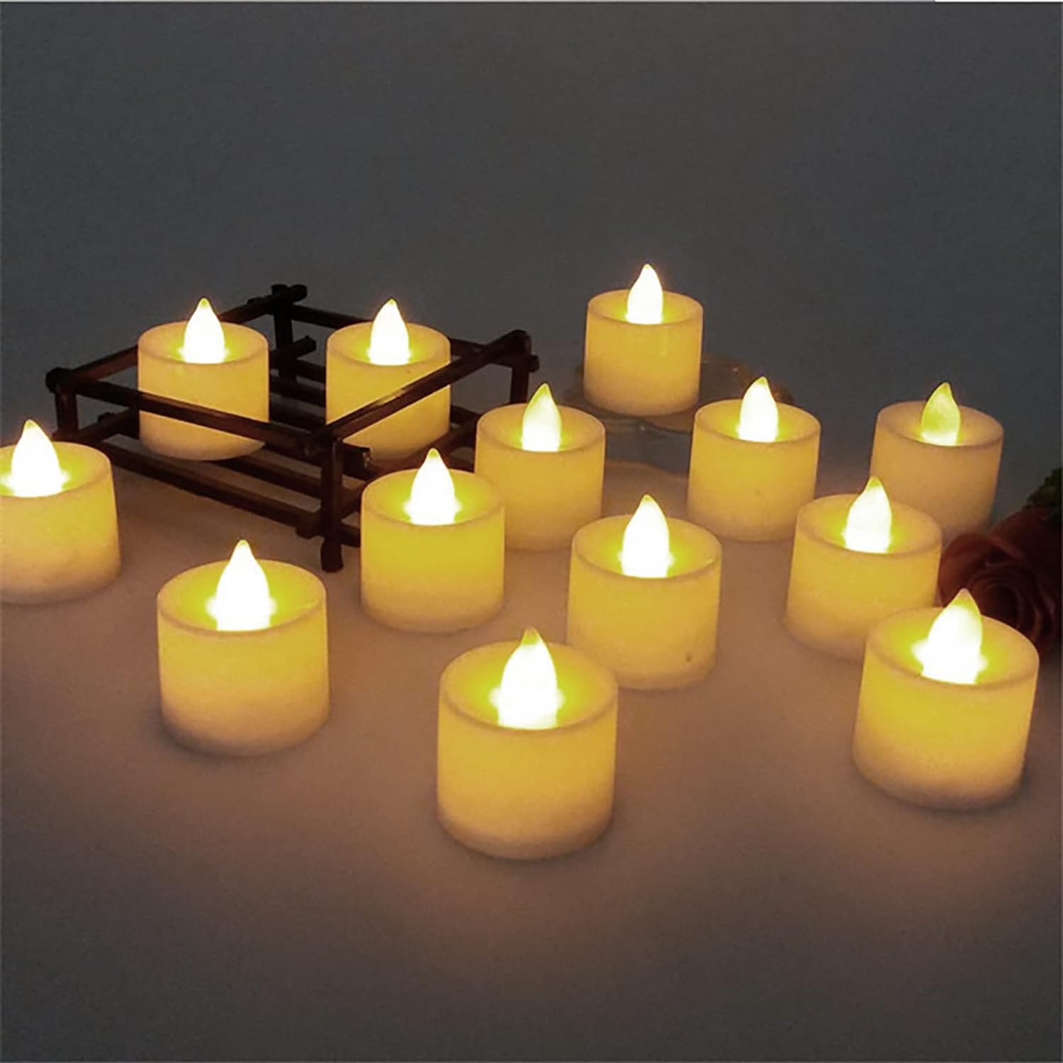 1222B Festival Decorative - LED Tealight Candles | Battery Operated Candle Ideal for Party, Wedding, Birthday, Gifts (24pc) ( Diya , Divo , Diva , Deepak , Jyoti ,