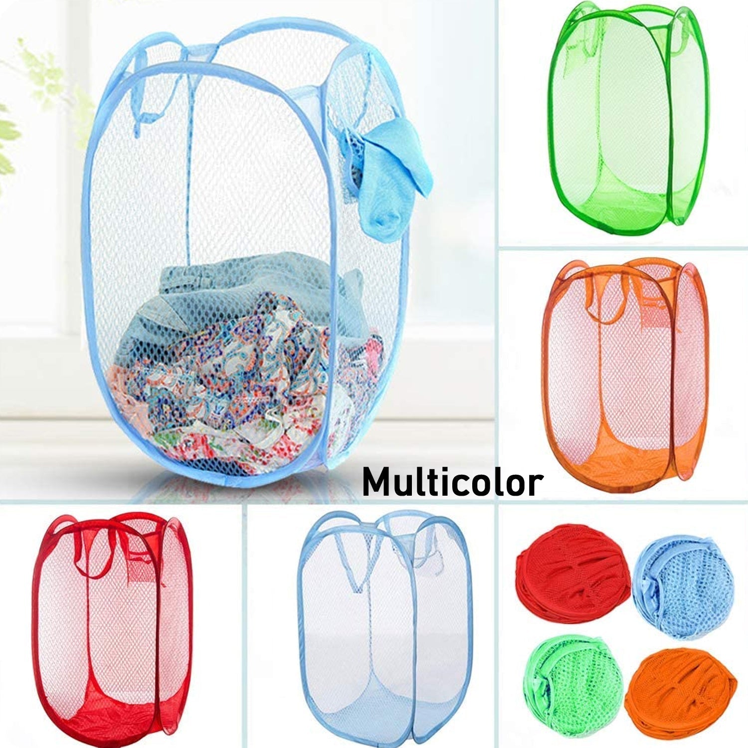 0248s Foldable Laundry Basket ,Storage Box ,Multipurpose Basket DeoDap