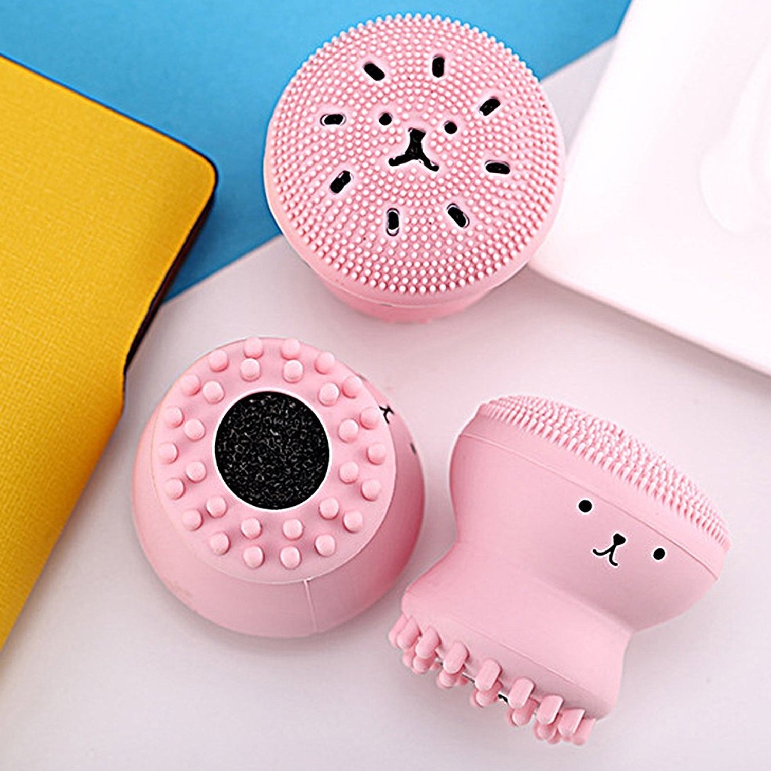 1671 Facial Cleansing Brushes, Cute Octopus Shape Silicone Face Scrubber Massager Skincare Tool (1PC)