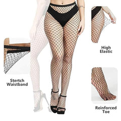 Women's / Girls's High Waist Pantyhose Tights Fishnet Stockings Broad Mesh Net Style (1 Pc)