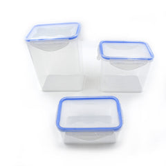 5496  Kitchen Storage Container Set with Food Grade Plastic and Air Seal Lock Lid for Storage of Grocery, Spices, Dry fruits Use For Home, Office, Restaurant, Canteens (3 Piece Set)