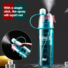 Plastic 2 In 1 Mist Spray Water Bottle (Multicolor / 400 ML / 1 Pc)