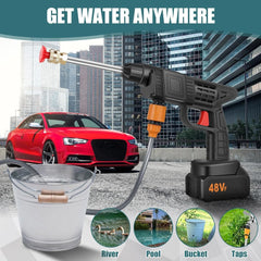 48V Car Washer Gun, Water Spray Gun, Car washing Kit (48V /  With Small Box)