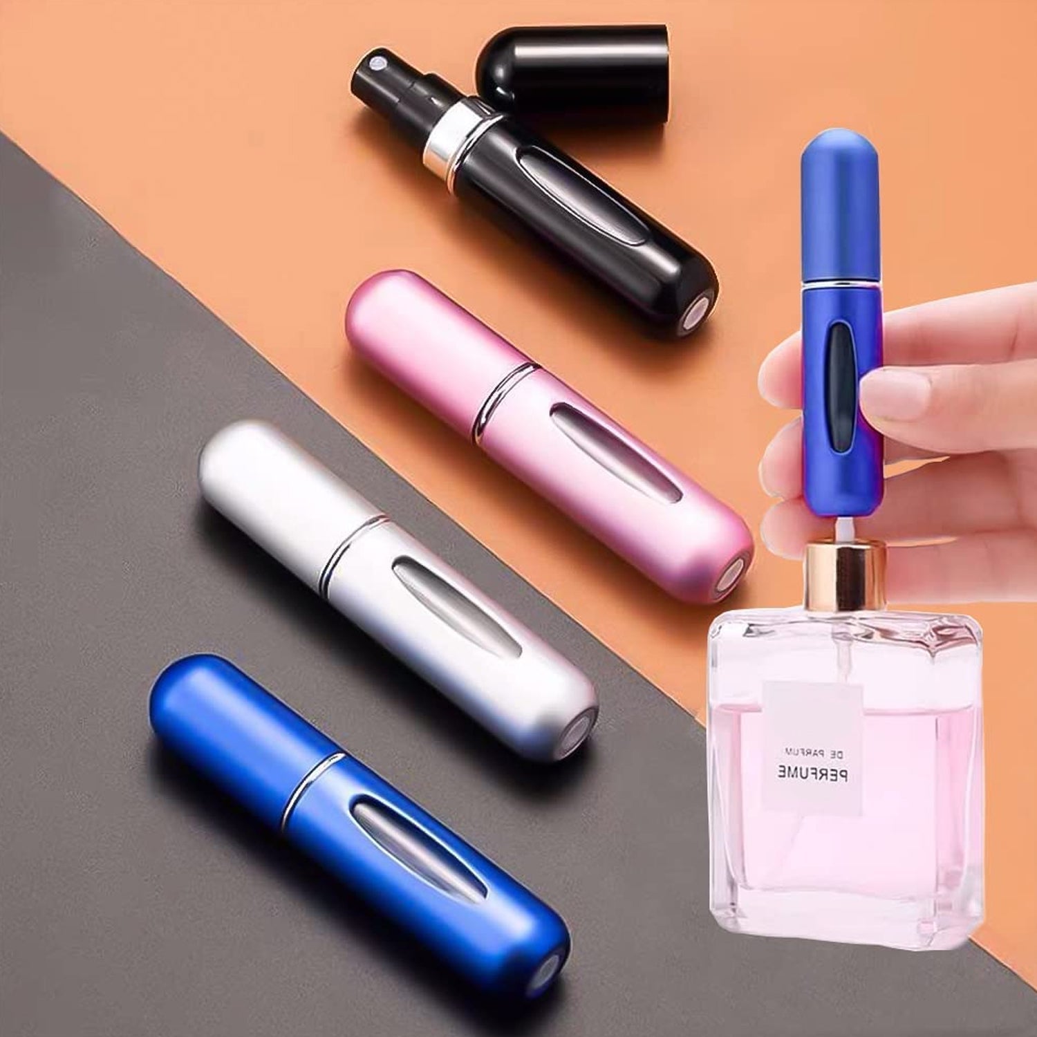 Mini Portable Perfume Empty Spray Bottle (1 Pc / Mix Color)