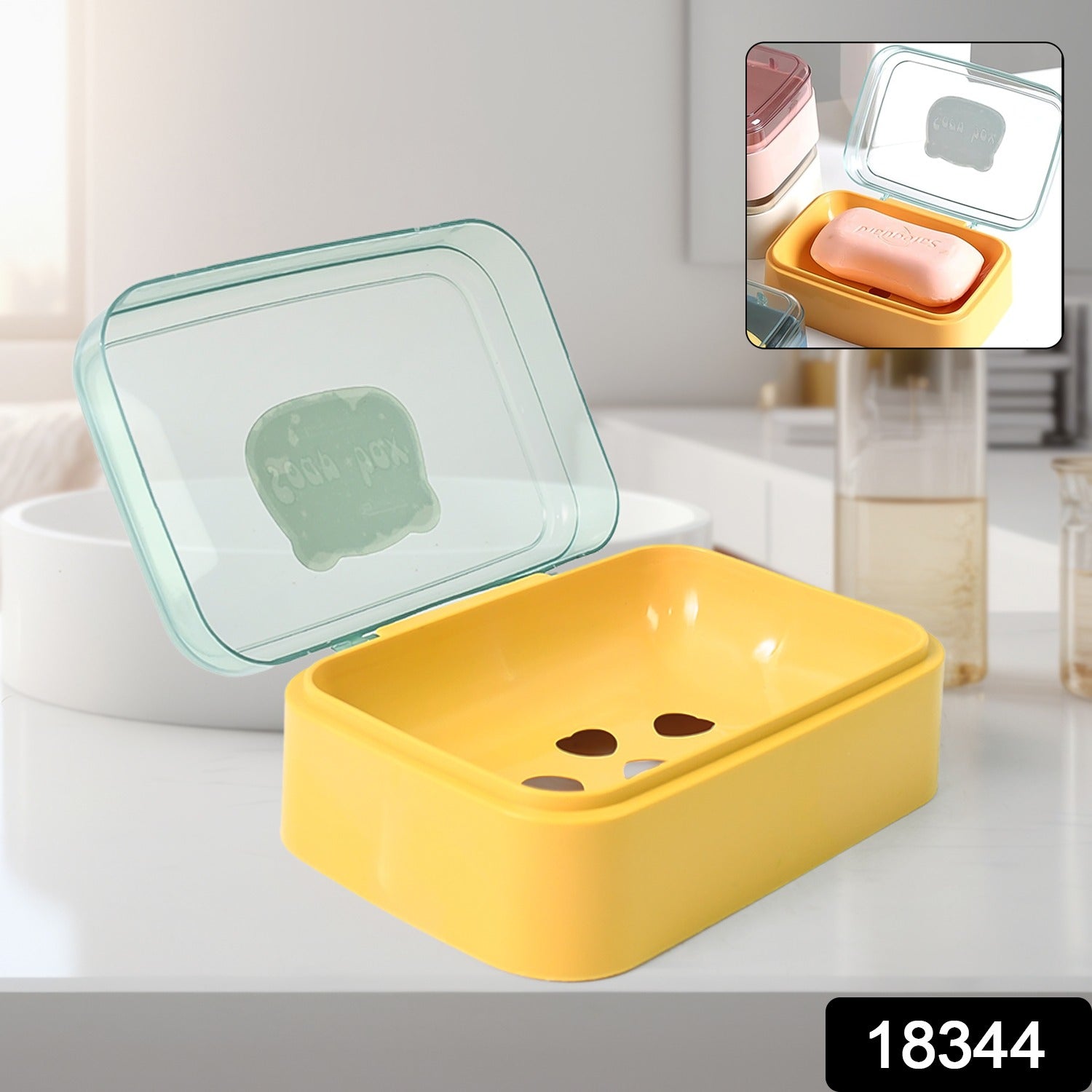 Plastic Soap Dish, Portable Plastic Self Draining Soap Holder (1 Pc / Mix Color)