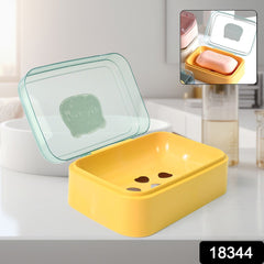 Plastic Soap Dish, Portable Plastic Self Draining Soap Holder (1 Pc / Mix Color)