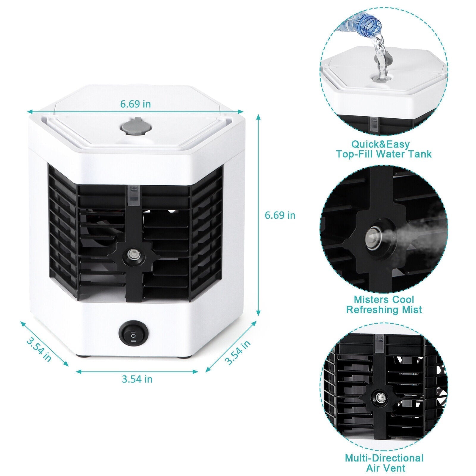 1488 Mini Air Conditioner ARCTIC COOLER Air Cooler Humidifier Mini Portable Air Cooler Fan Arctic Air Personal Space Cooler The Quick & Easy Way to Cool Any Space Air Conditioner DeoDap