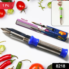 8218 2in1 Multi-Purpose Stainless Steel Peeler With Hanging Ring For Vegetables, Potato Peeler, Carrot, grated, Suitable for Peeling and shredding Fruit and Vegetables Kitchen Accessories, Piller (1 pc) 