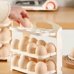 Plastic Foldable Egg Tray | 24 Grid Egg Storage Box (1 Pc)