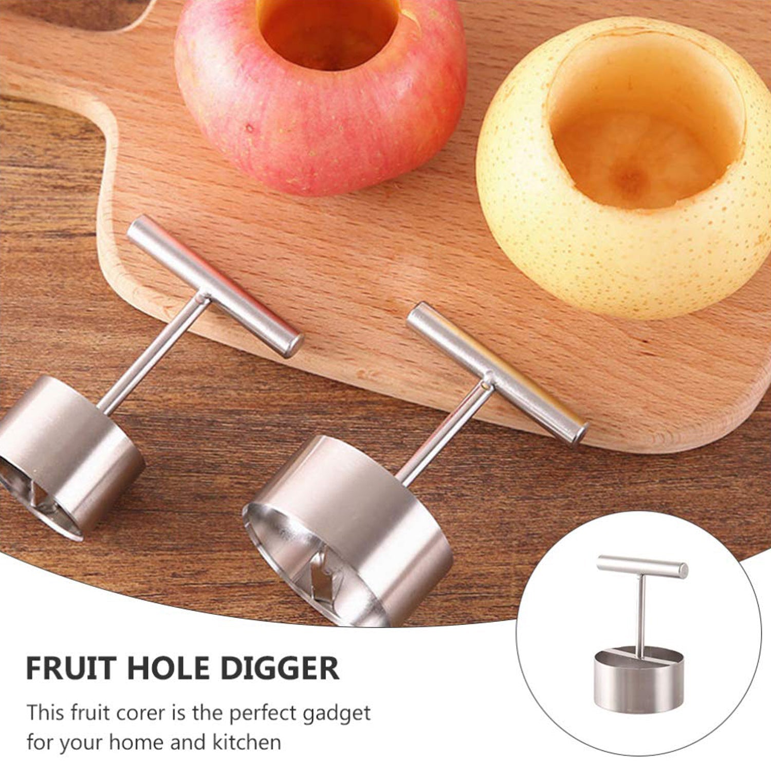 10016 Corer Pear Core Separator Vegetable Core Remover Seeder Cutter Pitter Fruit Hole Remover Coring Tool (1 Pc)