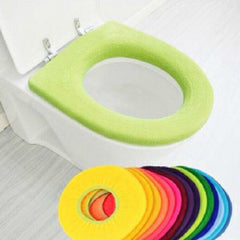 4768 Bathroom Soft Thicker Warmer Stretchable Washable Cloth Toilet Seat Cover Pads (1pc) DeoDap