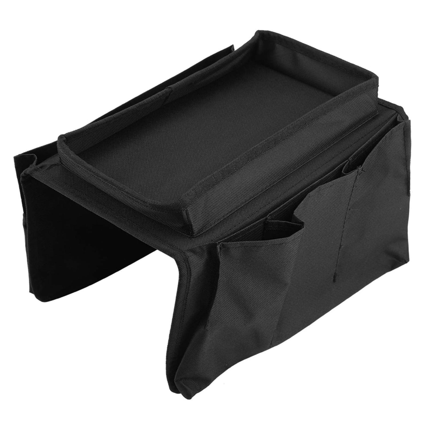 8164 Sofa Arm Rest Hanging Storage Bag, Storage Bag for Sofa Ideal for Sorting Magazines iPad Books (Black)