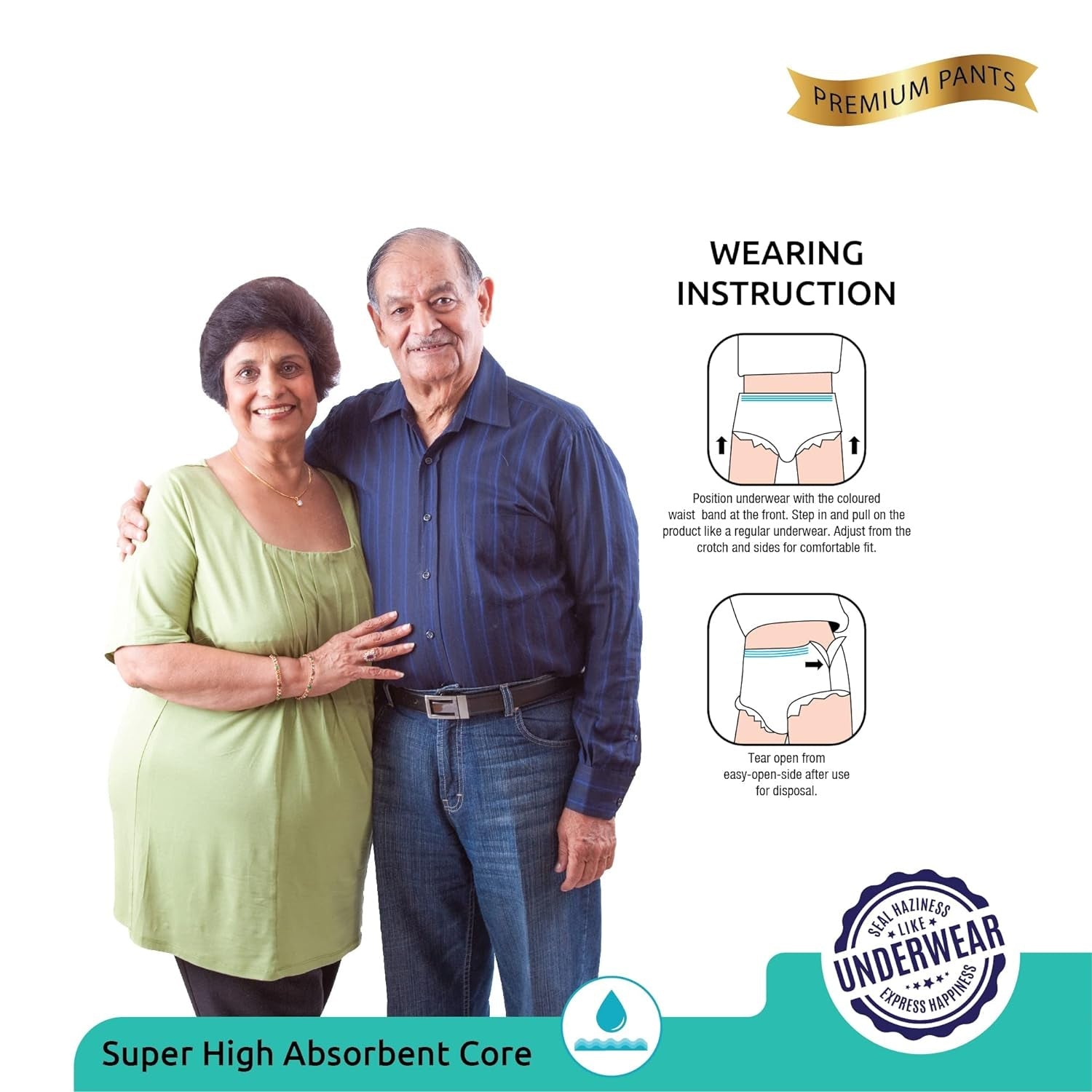 Senior care pull-up diapers, XXL waist size