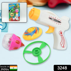 3248 Flash & Sound Super Speed Spinner Gun Set for Kids (Battery Not Included / 1 Pc )