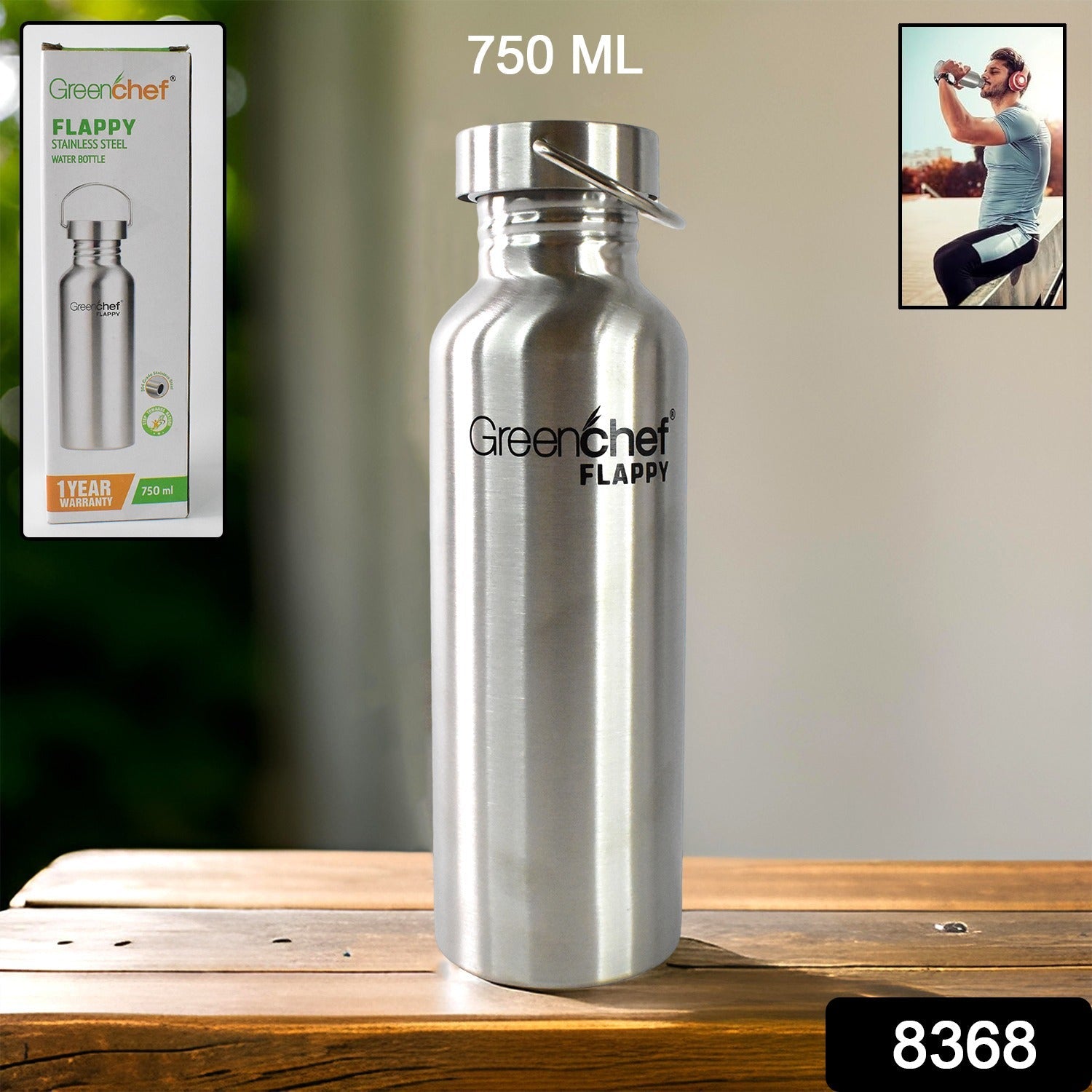 Stainless Steel Water Bottle (750ML / 1 Pc)