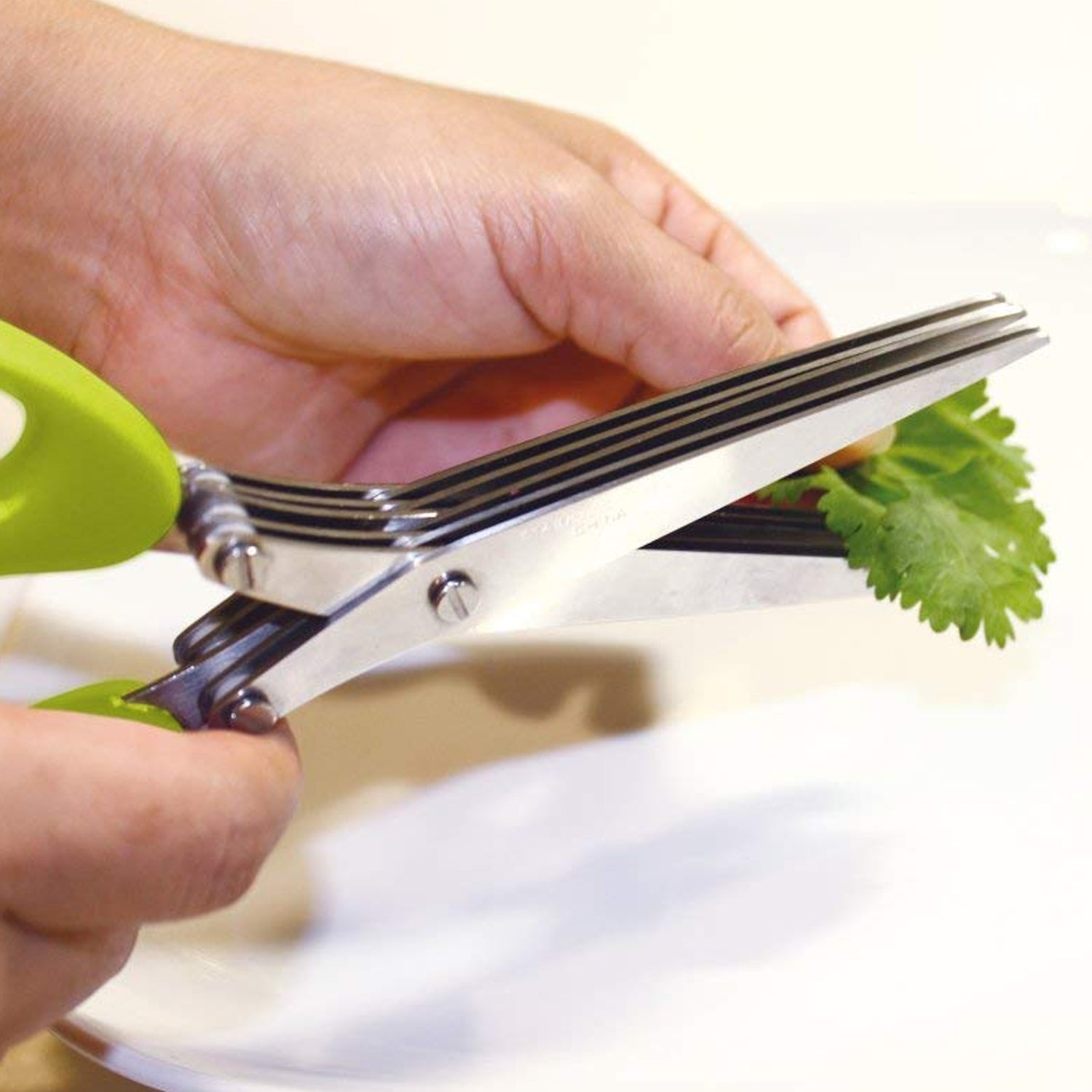 1564 Multifunction Vegetable Stainless Steel Herbs Scissor with 3 Blades