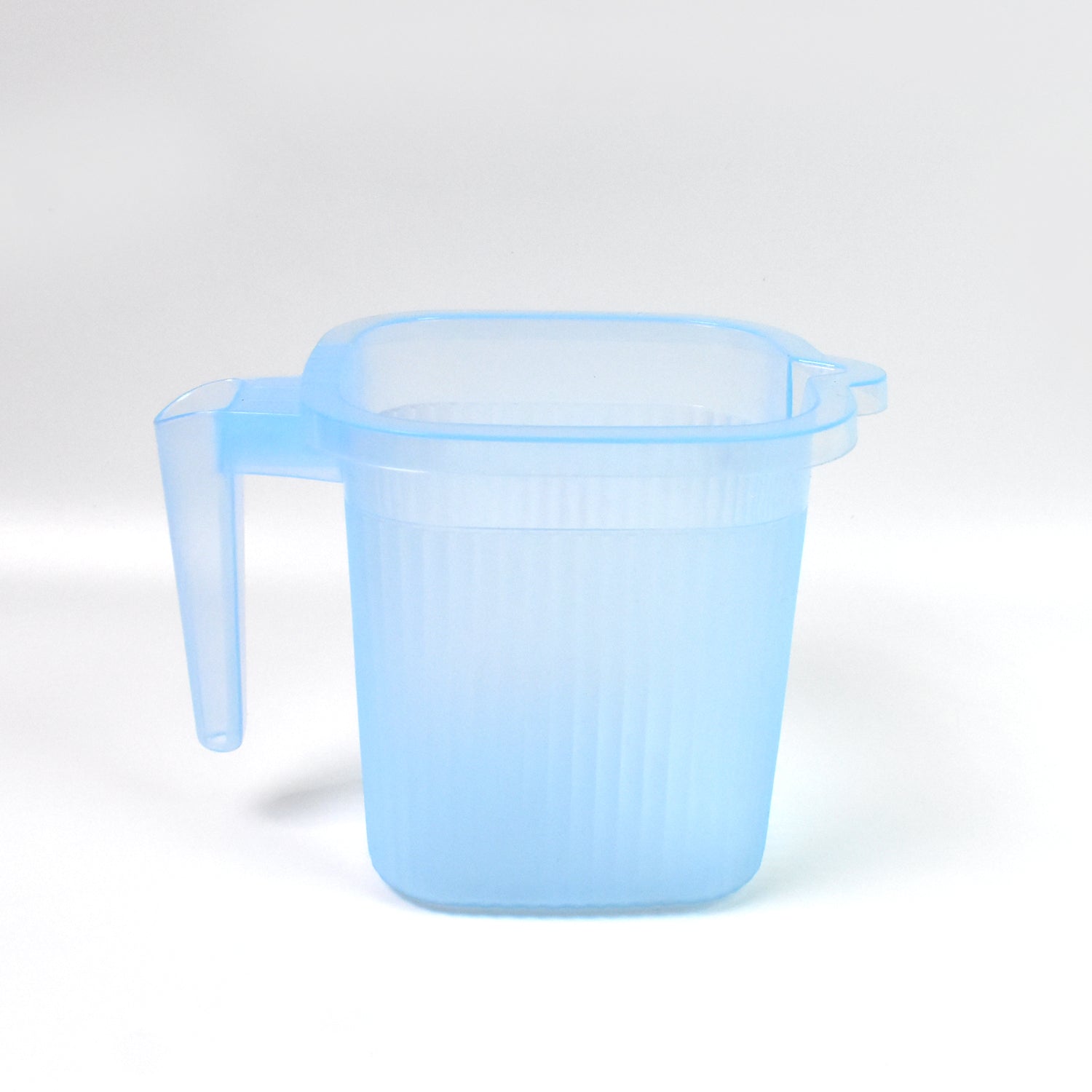 Plastic Square Transparent  Bath Water Mug (1 Pc / 1000 ML / Mix Color)