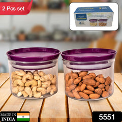 5551 Air Tight & Unbreakable Kitchen Jar Set Food Storage Containers for Dry Fruits, Spices, Snacks, Pulses