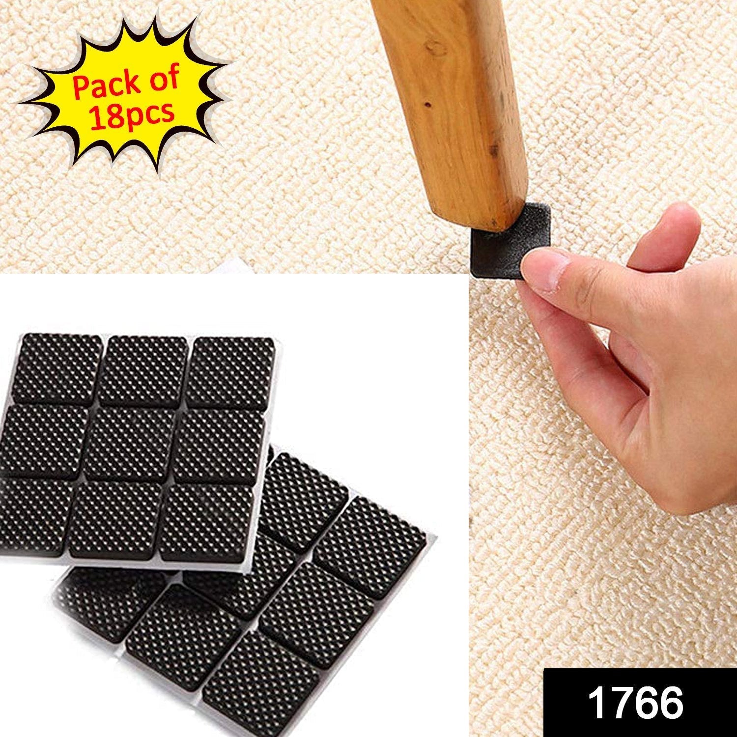 Self Adhesive Furniture Pads - Square (18 Pcs Set)