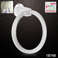 Unbreakable ABS Round Towel Ring Wall Mounted Stand / Holder (1 Pc)